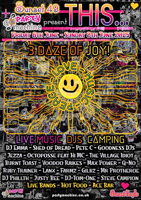 Party Machine present THIS festival - 2025 party flyer
